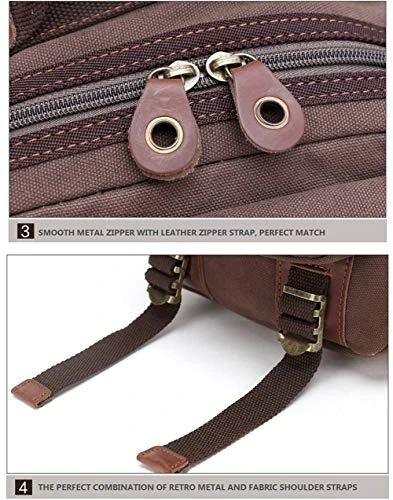 Multi-Functional Canvas Leather Chest Bag Personality Crossbody Bags Handbag Men's Travel Messenger 8 Multi-Functional Canvas Leather Chest Bag Personality Crossbody Bags Handbag Men's Travel Messenger - Image 6