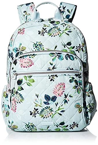 Vera Bradley Performance Twill Campus Backpack, Seawater Blooms 3 Vera Bradley Performance Twill Campus Backpack, Seawater Blooms