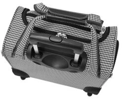 London Fog Cambridge Ultra-Lightweight 15inch 2-Wheel Under The Seat Bag, Black/White Houndstooth -Vera Bradley Shop 51yb2CN9M7L