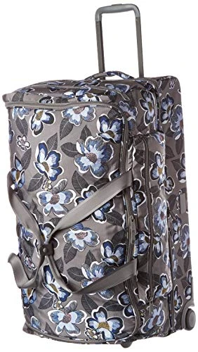Vera Bradley Recycled Lighten Up Reactive XL Foldable Rolling Duffle Luggage, Blooms Shower 3 Vera Bradley Recycled Lighten Up Reactive XL Foldable Rolling Duffle Luggage, Blooms Shower