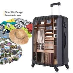 4PCS Travel Luggage Set Carry On Luggage With Spinner Wheels ABS Trolley Spinner Suitcase W/Lock (Black) -Vera Bradley Shop 51zoAb7RBfL 51b3f08b e8ad 46d0 9c9f aaf27e38b982