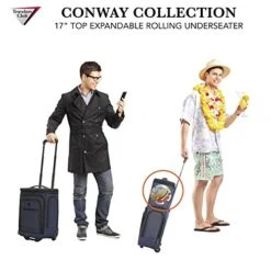 Travelers Club Top Expandable +50% Capacity Luggage With USB Port, Navy Blue, 17" Underseat Carry-On -Vera Bradley Shop 51zr1 lk0pL