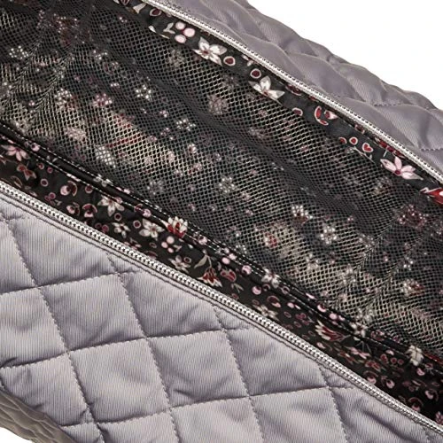 Vera Bradley Women's Performance Twill Medium Travel Duffle Bag, Tranquil Gray, One Size 5 Vera Bradley Women's Performance Twill Medium Travel Duffle Bag, Tranquil Gray, One Size - Image 3