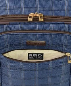 London Fog Brentwood II 4 Piece Set (with Under The Seat Bag), Blue Window Pane -Vera Bradley Shop 612DNBWF52L