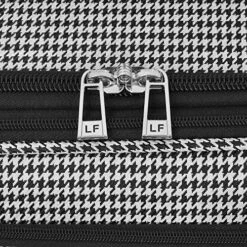 LONDON FOG Cambridge II 15-Inch 8 Wheel Under Seat Bag, Black White Houndstooth -Vera Bradley Shop 61AQCVtm6lL
