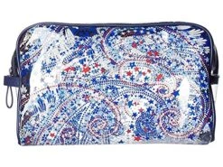 Vera Bradley Women's Clear Beach Cosmetic Fireworks Paisley One Size