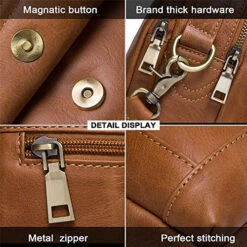 Contacts Mens Genuine Leather Crossbody Single-Shoulder 9" Mini IPad Messenger Tote Bag (Brown) -Vera Bradley Shop 61DNrnHgHfL