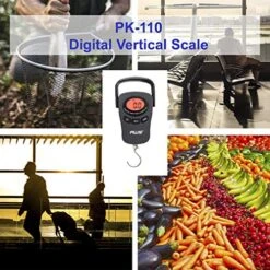 American Weigh Scales - PK Series Industrial Digital Hanging Scale, Black, 110 X 0.05lbs - PK-110 -Vera Bradley Shop 61FRHThu4GL