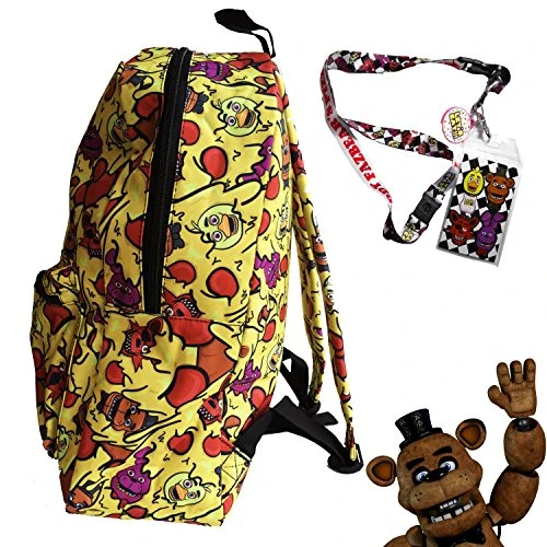 Bioworld Fnaf Five Nights At Freddy'S School Backpack Luggage Bag With Lanyard (Fnaf Cheese Melt) 4 Bioworld Fnaf Five Nights At Freddy'S School Backpack Luggage Bag With Lanyard (Fnaf Cheese Melt) - Image 2