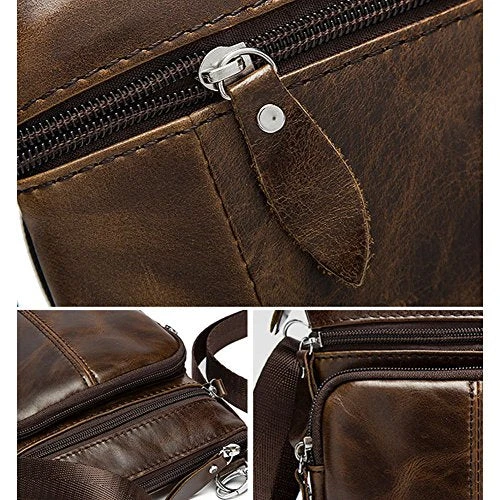 Berchirly Small Vintage Real Leather Travel Shoulder Bag Crossbody Handbag 9 Berchirly Small Vintage Real Leather Travel Shoulder Bag Crossbody Handbag - Image 7