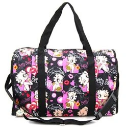 Betty Boop Large Duffel Bag, Durable Microfiber (black W/o Hook) -Vera Bradley Shop 61MY5E21dgL