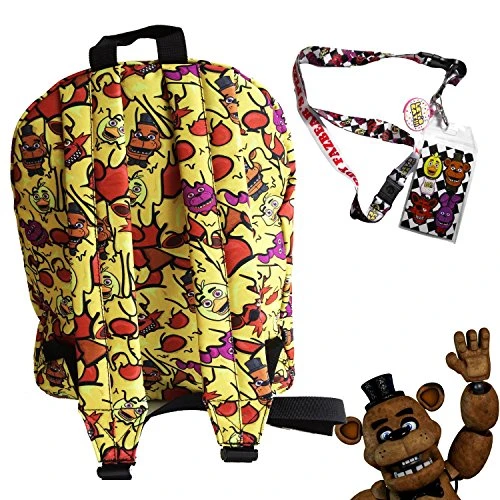 Bioworld Fnaf Five Nights At Freddy'S School Backpack Luggage Bag With Lanyard (Fnaf Cheese Melt) 5 Bioworld Fnaf Five Nights At Freddy'S School Backpack Luggage Bag With Lanyard (Fnaf Cheese Melt) - Image 3