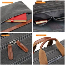 CoolBELL Convertible Backpack Shoulder Bag Messenger Bag Laptop Case Business Briefcase Leisure Handbag Multi-Functional Travel Rucksack Fits 17.3 Inch Laptop For Men/Women (Canvas Dark Grey) 16 CoolBELL Convertible Backpack Shoulder Bag Messenger Bag Laptop Case Business Briefcase Leisure Handbag Multi-Functional Travel Rucksack Fits 17.3 Inch Laptop For Men/Women (Canvas Dark Grey) -Vera Bradley Shop 61T 2BrXqhrpL