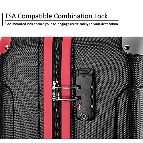 JOYWAY Luggage 3 Piece Set Suitcase Lightweight Hardshell TSA Lock Spinner (black) 7 JOYWAY Luggage 3 Piece Set Suitcase Lightweight Hardshell TSA Lock Spinner (black) - Image 5