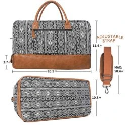 Oflamn Weekender Bag For Women Carry-On Luggage Bohemian style Duffle Bag Overnight Bags 3-4 Day' Travel Bags With Separated Shoes Compartment -Vera Bradley Shop 61cH4J2zyPL