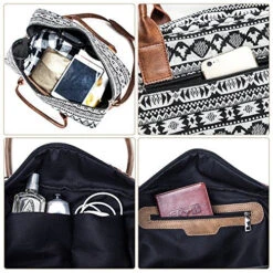 MyMealivos Canvas Weekender Bag, Overnight Travel Carry On Duffel Tote With Shoe Pouch (black) -Vera Bradley Shop 61dChpJoHwL