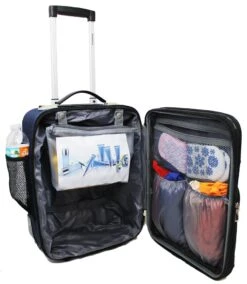 BoardingBlue Rolling Personal Item Luggage Under Seat For The Airlines Of American, Frontier, Spirit (Brown) -Vera Bradley Shop 61eriHTRIeL