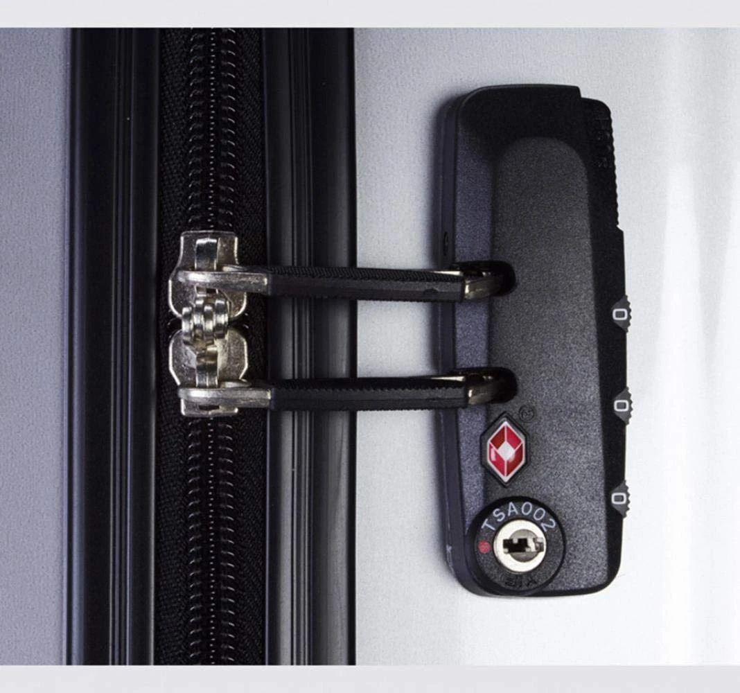 Suitcase, Lightweight, Large 28-Inch Hard-Shell Aluminum Alloy Suitcase, 4 Spinner Wheels, Abs Luggage Travel Trolley, Silver, 24 Inch 4 Suitcase, Lightweight, Large 28-Inch Hard-Shell Aluminum Alloy Suitcase, 4 Spinner Wheels, Abs Luggage Travel Trolley, Silver, 24 Inch - Image 2