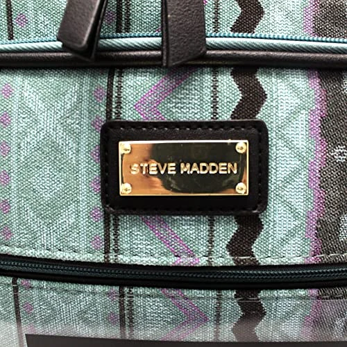 Steve Madden Designer Luggage Collection - 3 Piece Softside Expandable Lightweight Spinner Suitcase Set - Travel Set Includes 20 Inch Carry On, 24 Inch & 28-Inch Checked Suitcases (Print/Teal) 6 Steve Madden Designer Luggage Collection - 3 Piece Softside Expandable Lightweight Spinner Suitcase Set - Travel Set Includes 20 Inch Carry On, 24 Inch & 28-Inch Checked Suitcases (Print/Teal) - Image 4