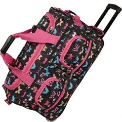 Rockland Unisex Adult Rolling Duffel Bag, New Black Dot, 22-Inch US -Vera Bradley Shop 61mCvPJFEfL