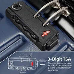 SHOWKOO 3 Piece Luggage Sets Expandable ABS Hardshell Hardside Lightweight Durable Spinner Wheels Suitcase With TSA Lock (Deep Blue) -Vera Bradley Shop 61vs3A181rS