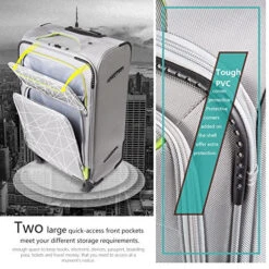 Coolife Luggage 3 Piece Set Suitcase Spinner Softshell Lightweight (blue+sliver) 10 Coolife Luggage 3 Piece Set Suitcase Spinner Softshell Lightweight (blue+sliver) -Vera Bradley Shop 61vti bEEoL