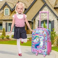 Kids Suitcase, Rolling Luggage With Wheels For Girls - Unicorn -Vera Bradley Shop 61x763suvMS