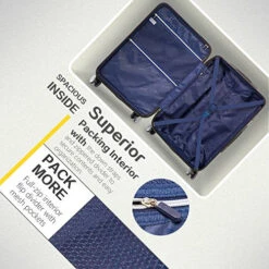 Coolife Luggage Expandable(only 28") Suitcase PC+ABS Spinner 20in 24in 28in Carry On (navy New, L(28in)) -Vera Bradley Shop 61xFDF5qtDL 2700e0c1 5bc9 4275 bf90 355fc1fb39f3