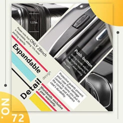 Coolife Luggage Expandable(only 28") Suitcase PC+ABS Spinner 20in 24in 28in Carry On (navy New, L(28in)) -Vera Bradley Shop 61zfL3eOUnL bb893c81 2833 4f36 a27c b55d47a6c110