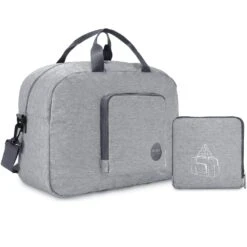 16" Foldable Duffle Bag 20L For Travel Gym Sports Packable Lightweight Luggage Duffel Water-resistant By WANDF (Light Grey 16", 16 Inches (20 Liter)) 15 16" Foldable Duffle Bag 20L For Travel Gym Sports Packable Lightweight Luggage Duffel Water-resistant By WANDF (Light Grey 16", 16 Inches (20 Liter)) -Vera Bradley Shop 71HZKjbW 2B L