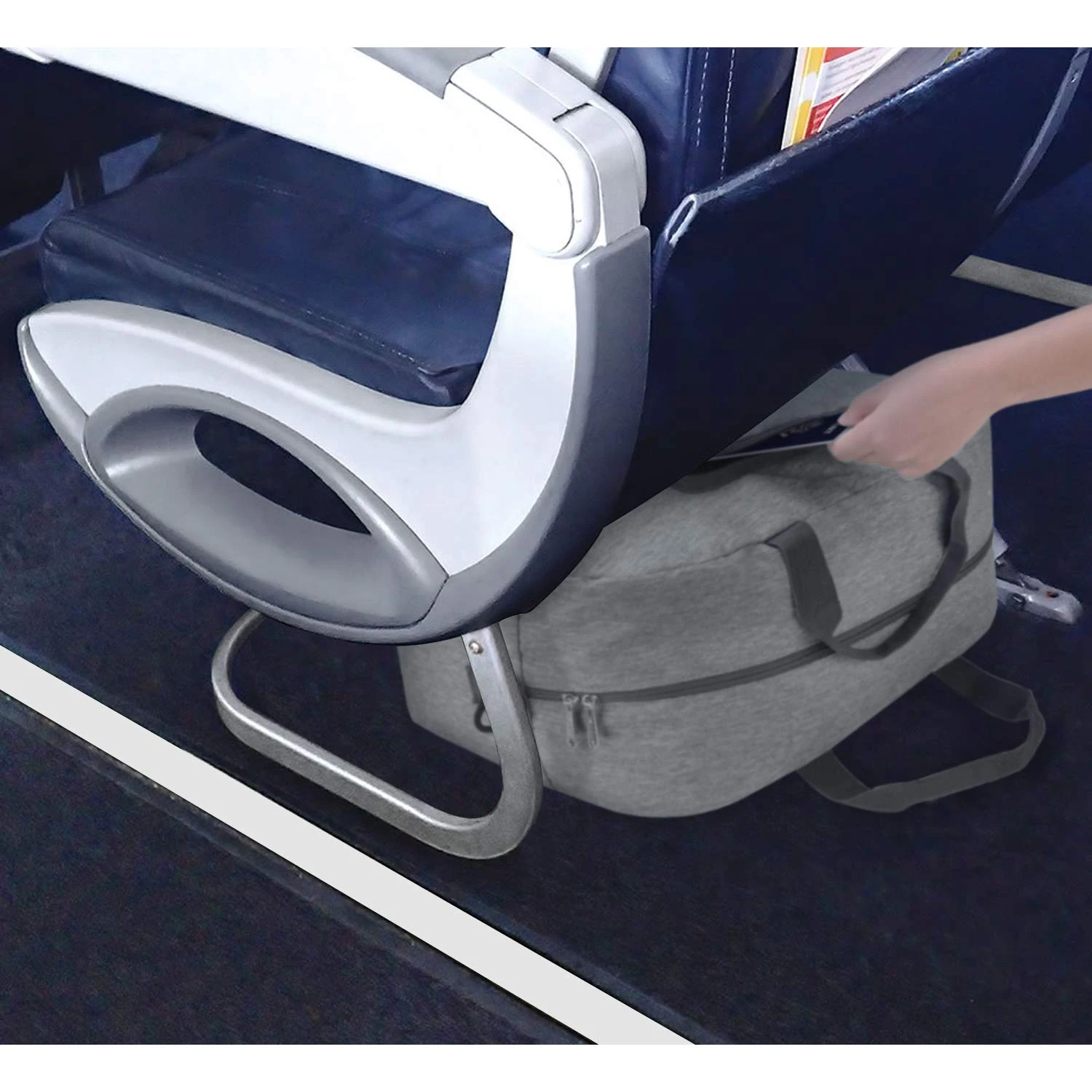 16" Foldable Duffle Bag 20L For Travel Gym Sports Packable Lightweight Luggage Duffel Water-resistant By WANDF (Light Grey 16", 16 Inches (20 Liter)) 8 16" Foldable Duffle Bag 20L For Travel Gym Sports Packable Lightweight Luggage Duffel Water-resistant By WANDF (Light Grey 16", 16 Inches (20 Liter)) - Image 6