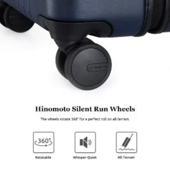 GoPenguin Hardside Luggage With Spinner Wheels, Medium 26 Inch Rolling Checked Suitcase PC Lightweight Blue -Vera Bradley Shop 71 2BZ5Cxw80L