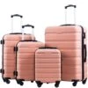 Coolife Luggage 3 Piece Set Suitcase Spinner Hardshell Lightweight TSA Lock 4 Piece Set (Family Set-Sakura Pink) 1 Coolife Luggage 3 Piece Set Suitcase Spinner Hardshell Lightweight TSA Lock 4 Piece Set (Family Set-Sakura Pink) -Vera Bradley Shop 71gDMthVA5L