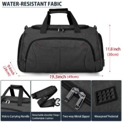 Gym Duffle Bag Waterproof Large Sports Bags Travel Duffel Bags With Shoes Compartment Weekender Overnight Bag Men Women 40L Black 13 Gym Duffle Bag Waterproof Large Sports Bags Travel Duffel Bags With Shoes Compartment Weekender Overnight Bag Men Women 40L Black -Vera Bradley Shop 71qbTHUk 2BjL