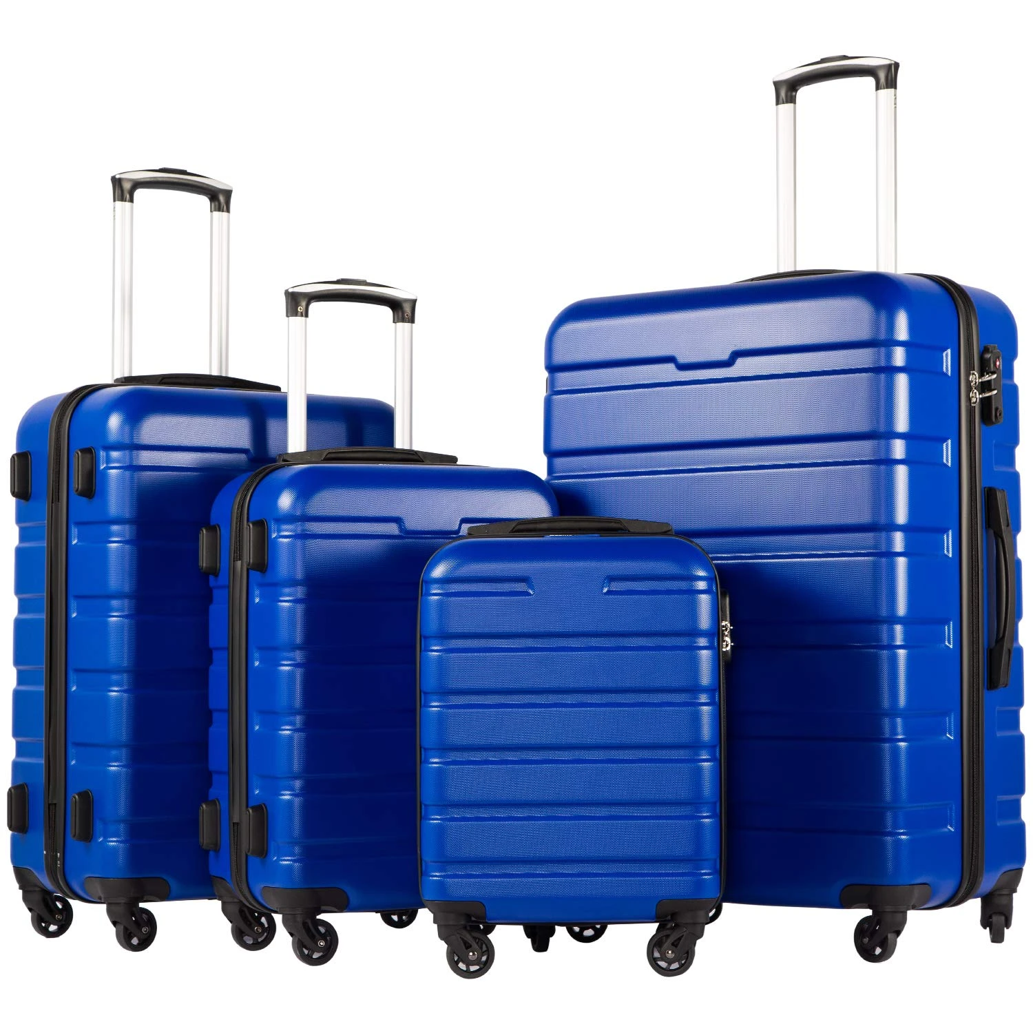 COOLIFE Luggage 3 Piece Set Suitcase Spinner Hardshell Lightweight TSA Lock (Family Set-blue1) 3 COOLIFE Luggage 3 Piece Set Suitcase Spinner Hardshell Lightweight TSA Lock (Family Set-blue1)