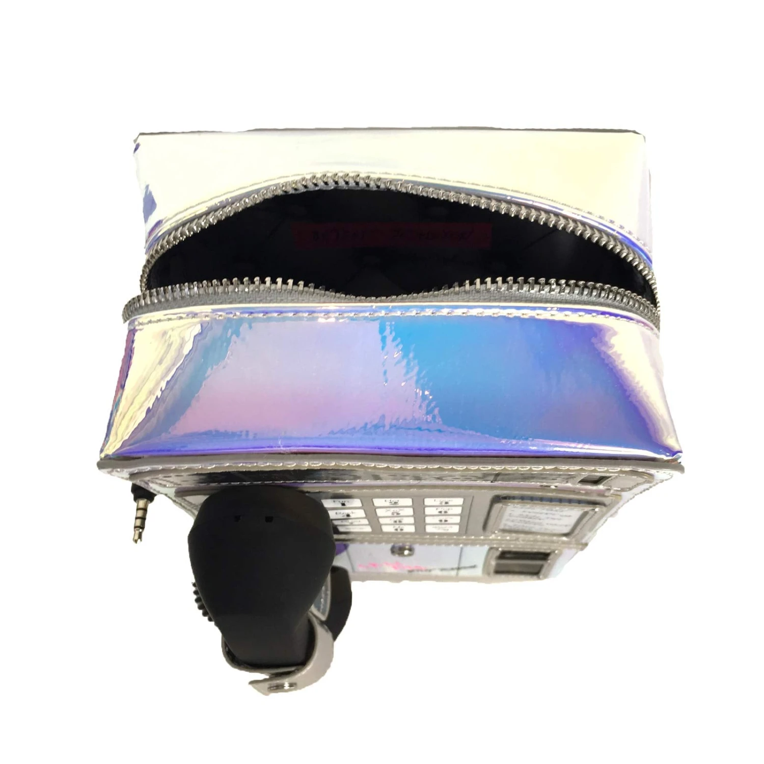 Betsey Johnson Phone Tag Kitsch Pay Phone (Works!) Crossbody, Iridescent Multi 4 Betsey Johnson Phone Tag Kitsch Pay Phone (Works!) Crossbody, Iridescent Multi - Image 2