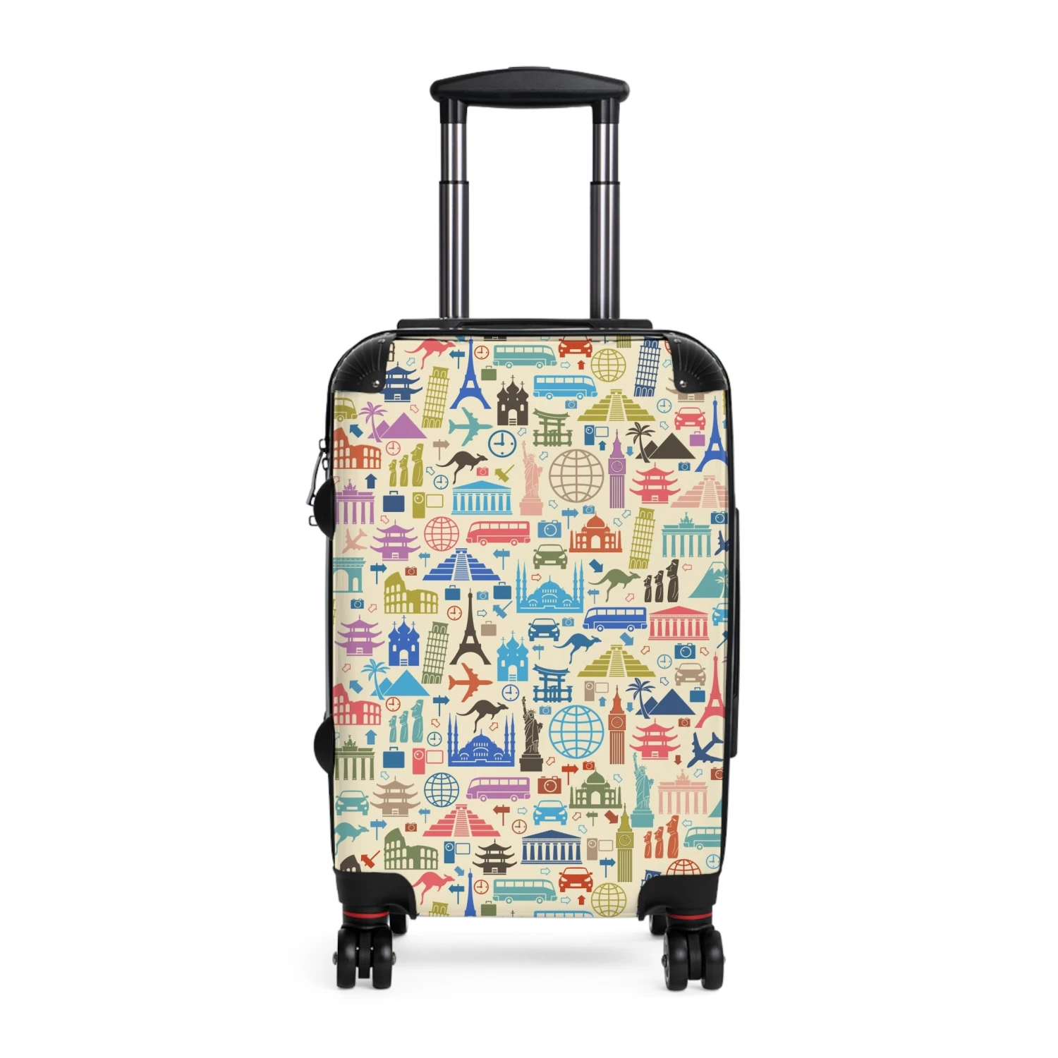 LFO - Luggage Factory - Travel Print Suitcase Carry On 4 LFO - Luggage Factory - Travel Print Suitcase Carry On - Image 2
