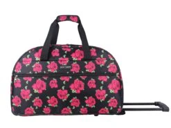 Betsey Johnson Luggage Designer Pattern Suitcase Wheeled Duffel Carry On Bag (Paris Love) (One Size, Covered Roses) -Vera Bradley Shop 811VqXdgalL 4066de11 776f 48f2 be76 c0b725f3152b
