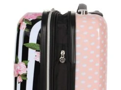 Betsey Johnson 30 Inch Checked Luggage Collection - Expandable Scratch Resistant (ABS + PC) Hardside Suitcase - Designer Lightweight Bag With 8-Rolling Spinner Wheels (Stripe Roses) 11 Betsey Johnson 30 Inch Checked Luggage Collection - Expandable Scratch Resistant (ABS + PC) Hardside Suitcase - Designer Lightweight Bag With 8-Rolling Spinner Wheels (Stripe Roses) -Vera Bradley Shop 811im9chKmL