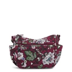 Vera Bradley Women's Signature Cotton On The Go Crossbody Purse, Bordeaux Blooms, One Size -Vera Bradley Shop 812niu21gvL
