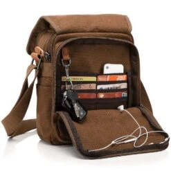 Berchirly Small Messenger Bags, Vintage Men's Canvas Shoulder Crossbody Sling Hiking Bag Satchel Everyday Use 13 Berchirly Small Messenger Bags, Vintage Men's Canvas Shoulder Crossbody Sling Hiking Bag Satchel Everyday Use -Vera Bradley Shop 8162tgaddmL
