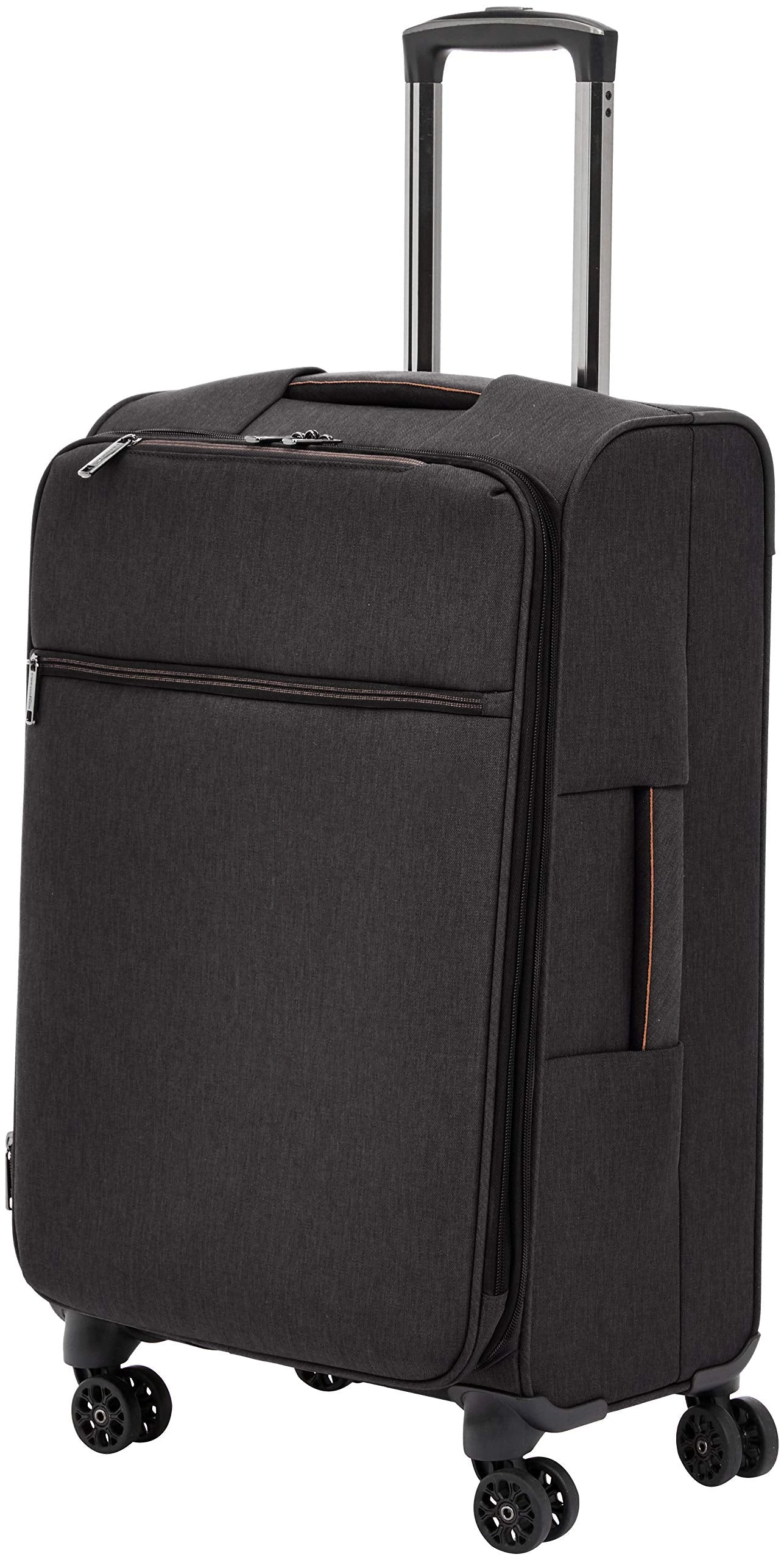 AmazonBasics Belltown Softside Rolling Spinner Suitcase Luggage - 25 Inch, Heather Black 3 AmazonBasics Belltown Softside Rolling Spinner Suitcase Luggage - 25 Inch, Heather Black