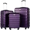 COOLIFE Luggage 3 Piece Set Suitcase Spinner Hardshell Lightweight TSA Lock (purple2) -Vera Bradley Shop 81B2EdRHOeL