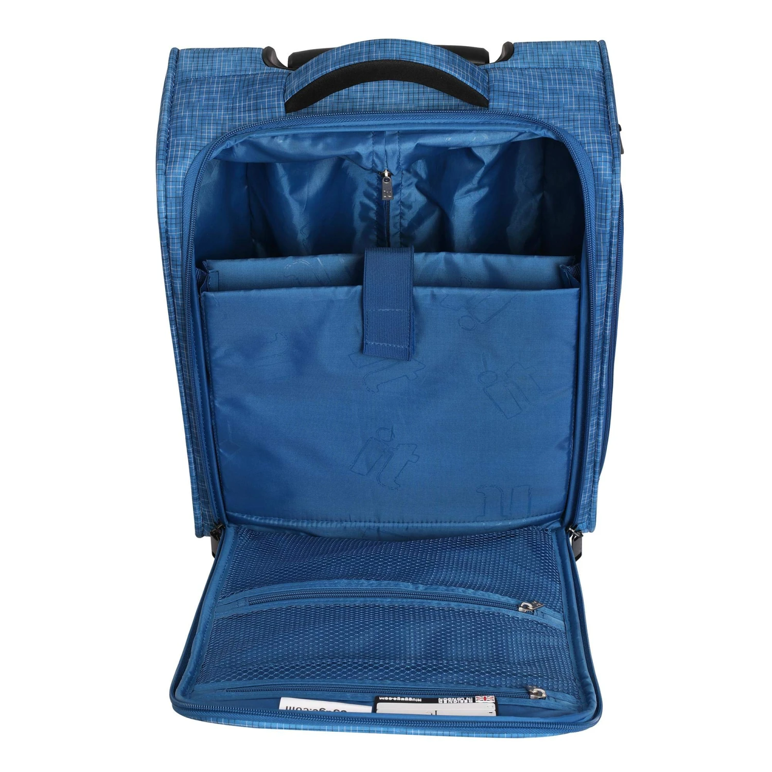 It Luggage 17.1" Stitched Squares 2 Wheel Underseat Tote, Flint Grey 4 It Luggage 17.1" Stitched Squares 2 Wheel Underseat Tote, Flint Grey - Image 2