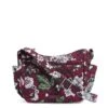 Vera Bradley Women's Signature Cotton On The Go Crossbody Purse, Bordeaux Blooms, One Size -Vera Bradley Shop 81DcYGJXDYL