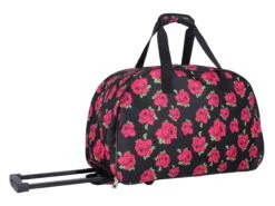 Betsey Johnson Luggage Designer Pattern Suitcase Wheeled Duffel Carry On Bag (Paris Love) (One Size, Covered Roses) -Vera Bradley Shop 81I4dp 2BQs4L fefc0919 05a8 4b8d ae00 594907a5236c