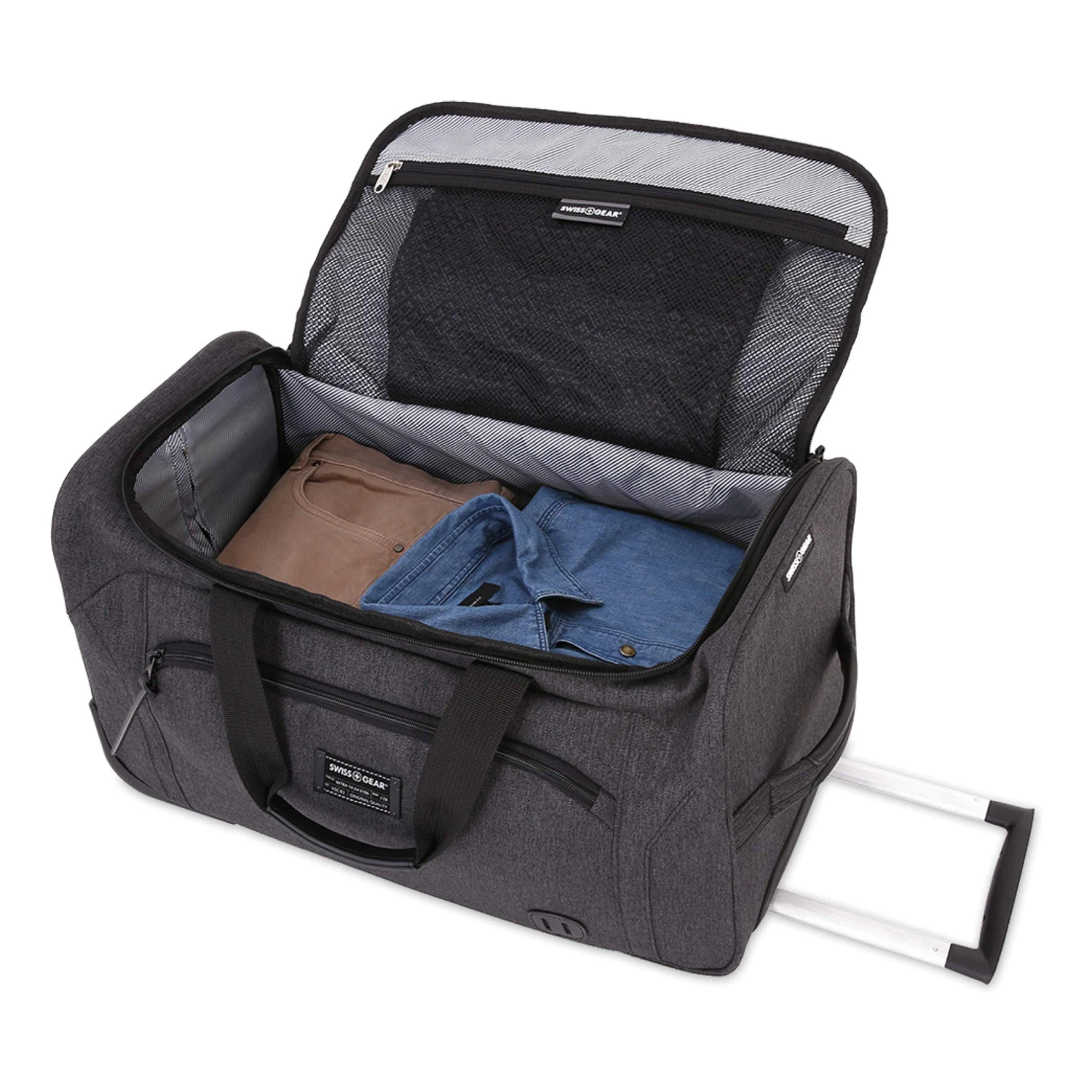 SWISSGEAR 7368 Travel Duffel, Heather Grey (19" Rolling) 5 SWISSGEAR 7368 Travel Duffel, Heather Grey (19" Rolling) - Image 3