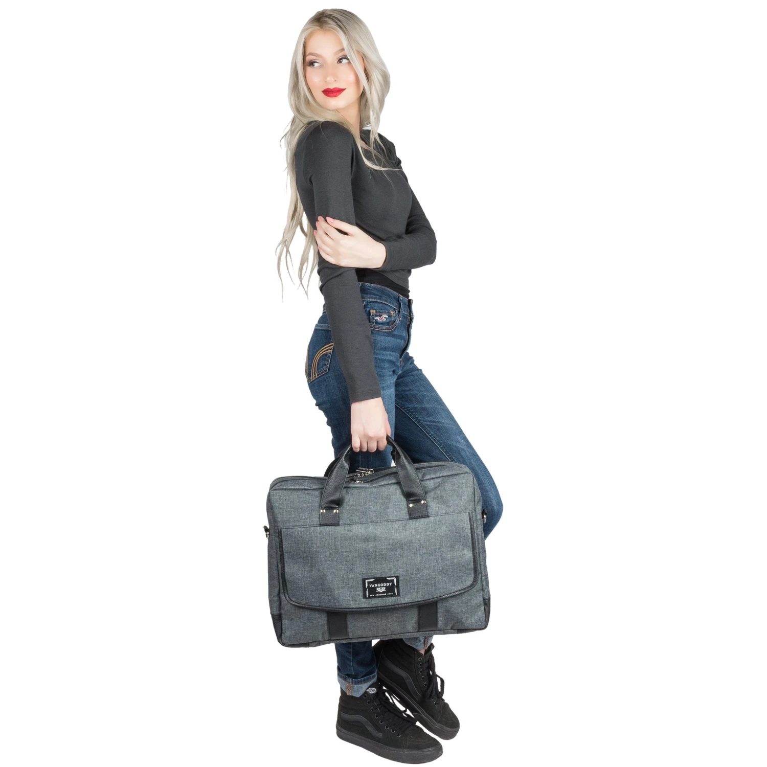 Vangoddy Chrono Grey Rugged Tote Crossbody Shoulder Bag For Lenovo Flex 3 | IdeaPad | ThinkPad E L P Series 15.6" Laptop + Sync And Charge Cable 8 Vangoddy Chrono Grey Rugged Tote Crossbody Shoulder Bag For Lenovo Flex 3 | IdeaPad | ThinkPad E L P Series 15.6" Laptop + Sync And Charge Cable - Image 6