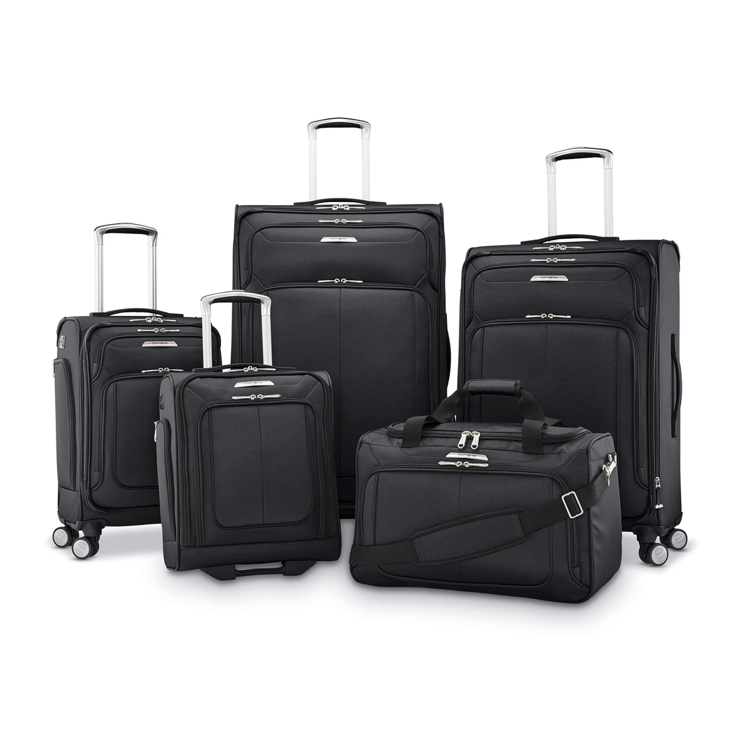 Samsonite SoLyte DLX Softside Luggage, Midnight Black, Underseat 4 Samsonite SoLyte DLX Softside Luggage, Midnight Black, Underseat - Image 2