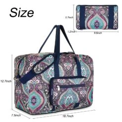 Travel Foldable Waterproof Duffel Bag - Lightweight Carry Storage Luggage Tote Duffel Bag. (Green Floral) 13 Travel Foldable Waterproof Duffel Bag - Lightweight Carry Storage Luggage Tote Duffel Bag. (Green Floral) -Vera Bradley Shop 81UVrsHxfhL